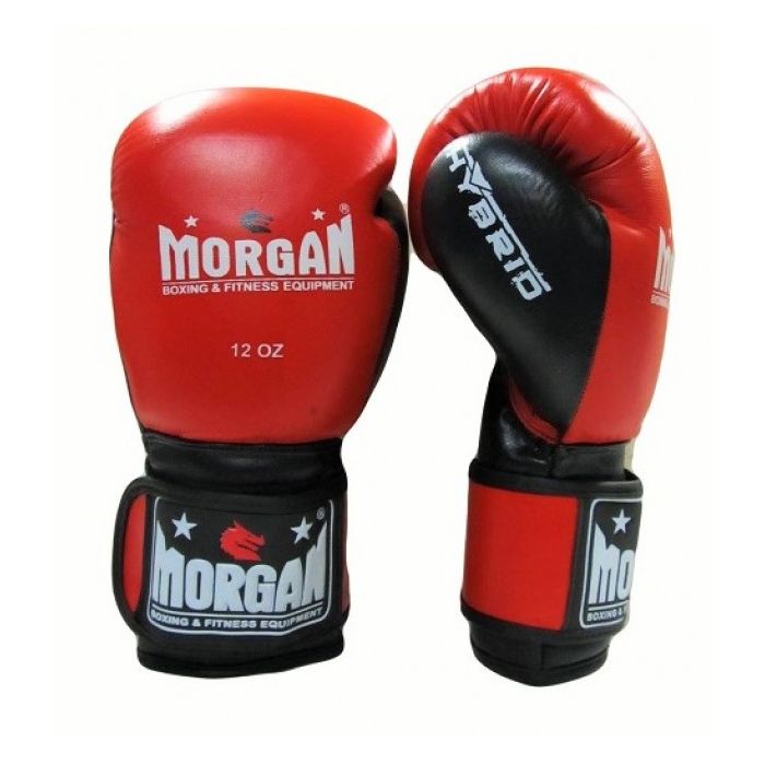 Morgan V2 Hybrid Lace & Velcro Leather Boxing Gloves